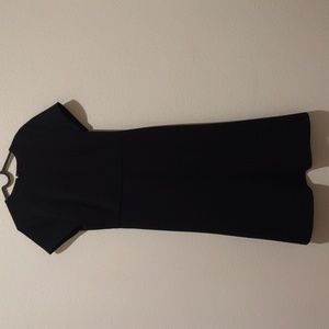Ann Taylor Black Formal Short Sleeve Midi Dress Size 8